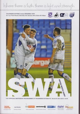 Tranmere Rovers v Swansea City Match Programme 2015-01-03